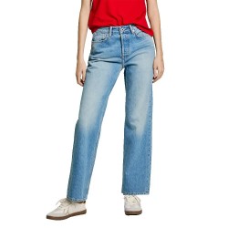 дамски,панталони,pepe,jeans,robyn,straight,fit,high,waist,jeans,blue