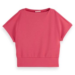 риза,с,къс,ръкав,дамски,блузи,scotch,&,soda,u9e00660t,short,sleeve,sweatshirt,pink,(electric,pink)