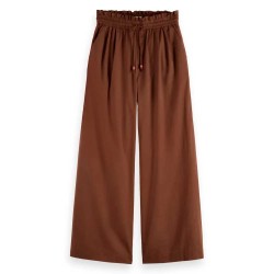 панталони,дамски,панталони,scotch,&,soda,voile,wide,leg,pull,on,high,waist,pants,brown