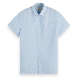 риза,с,къс,ръкав,мъжки,ризи,scotch,&,soda,seasonal,core,short,sleeve,shirt,shirting,blue,(blue)