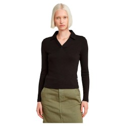 блуза,с,яка,дамски,тениски,g,star,polo,slim,long,sleeve,t,shirt,dark,black,(black)