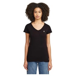 тениска,дамски,тениски,g,star,slim,short,sleeve,v,neck,t,shirt,2,units,dark,black,dark,black,(black)