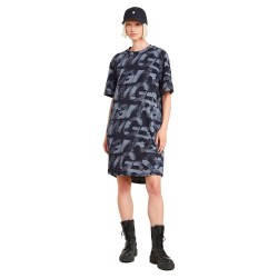 рокля,дамски,поли,и,рокли,g,star,sprayed,letters,loose,short,sleeve,dress,blue,(osaka,blue,sprayed,letters)