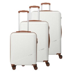 куфари,travelite,bali,4w,l,m,s,trolley,bag,white,cognac,(white)