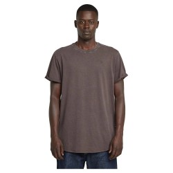 тениска,мъжки,тениски,g,star,text,back,gr,overdyed,lash,short,sleeve,t,shirt,brown,(deep,brown,gd)
