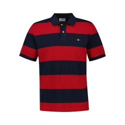 блуза,с,яка,мъжки,блузи,с,яка,gant,block,stripe,short,sleeve,polo,ruby,red,(red)