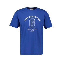 тениска,мъжки,тениски,gant,graphic,2003310,short,sleeve,t,shirt,rich,blue,(blue)