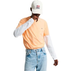 тениска,мъжки,тениски,gant,2003184,regular,fit,short,sleeve,t,shirt,peachy,orange,(orange)