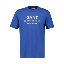 тениска,мъжки,тениски,gant,small,graphic,2003301,short,sleeve,t,shirt,rich,blue,(blue)