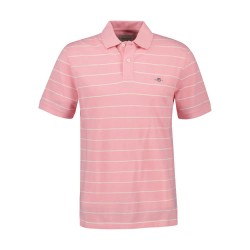 мъжки,блузи,с,яка,gant,striped,short,sleeve,polo,pink