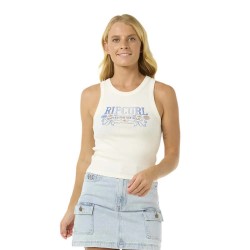 тениска,дамски,тениски,rip,curl,luna,ribbed,sleeveless,t,shirt,white,(bone)