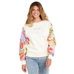 блуза,дамски,блузи,rip,curl,wavy,print,sweatshirt,white