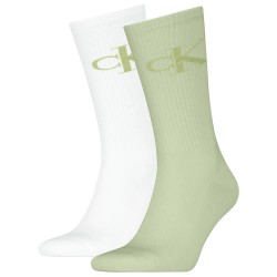 чорапи,мъжки,чорапи,calvin,klein,jeans,monogram,crew,socks,2,pairs,green,white