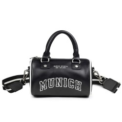 чанта,сакове,munich,court,barrel,bag,black,(silver)