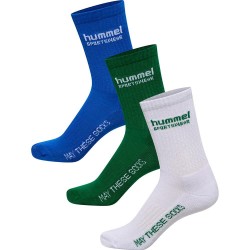 чорапи,мъжки,чорапи,hummel,sportswear,long,socks,3,pairs,7513,(multicolor)