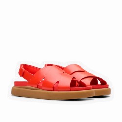 сандали,дамски,сандали,и,чехли,clarks,shoes,aristella,sun,sandals,bright,red,leather,(red)