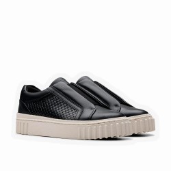 обувки,дамски,маратонки,clarks,shoes,mayhill,bay,trainers,black,leather,(black)