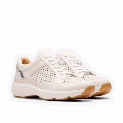 обувки,дамски,маратонки,clarks,shoes,tivoli,walk,trainers,white