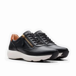 обувки,дамски,маратонки,clarks,shoes,tivoli,zip,trainers,black,(black,leather)