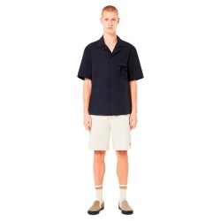 риза,с,къс,ръкав,мъжки,ризи,oakley,cuban,collar,short,sleeve,shirt,black
