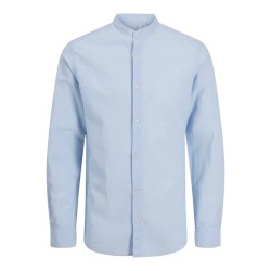 риза,с,дълъг,ръкав,мъжки,ризи,jack,&,jones,breeze,linen,blend,band,long,sleeve,shirt,chambray,blue,(blue)