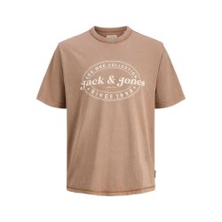 тениска,мъжки,тениски,jack,&,jones,dover,print,short,sleeve,t,shirt,monks,robe,(brown)
