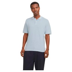 мъжки,блузи,с,яка,jack,&,jones,george,short,sleeve,polo,chambray,blue,w,cloud,dancer,(blue)
