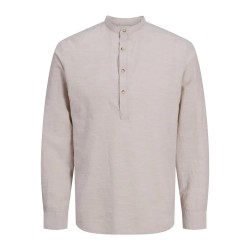 риза,с,дълъг,ръкав,мъжки,ризи,jack,&,jones,summer,half,placket,long,sleeve,shirt,crockery,(grey)