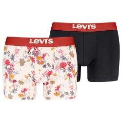 боксерки,мъжко,бельо,levi´s,®,flower,aop,boxers,2,units,white,black,(red,combo)