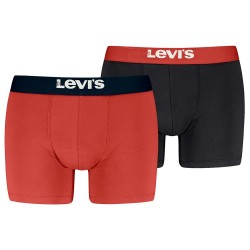 боксерки,мъжко,бельо,levi´s,®,solid,basic,boxers,2,units,red,black,(red,black)