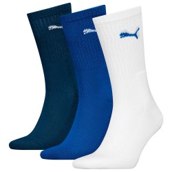 чорапи,мъжки,чорапи,puma,7312,crew,socks,3,pairs,blue,combo,(white,blue)