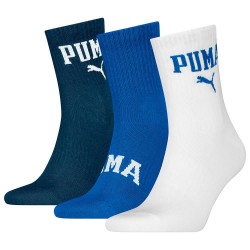 чорапи,мъжки,чорапи,puma,logo,crew,short,socks,3,pairs,white,blue,(blue,combo)