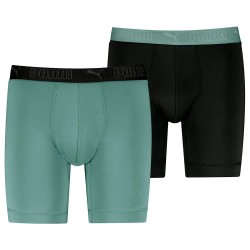 боксерки,мъжко,бельо,puma,sport,microfiber,longs,boxers,2,units,green,black,(dark,sage,black)