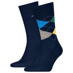 чорапи,мъжки,чорапи,tommy,hilfiger,100001495,socks,2,pairs,blue,(navy,multicolor)