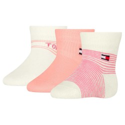 бебешки,чорапи,детски,чорапи,tommy,hilfiger,baby,giftbox,stripe,socks,3,pairs,pink,(white,pink)