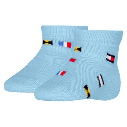 бебешки,чорапи,детски,чорапи,tommy,hilfiger,baby,nautical,flag,socks,2,pairs,blue,(light,blue)