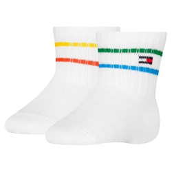 бебешки,чорапи,детски,чорапи,tommy,hilfiger,baby,sport,crew,socks,2,pairs,white,(multicolor)