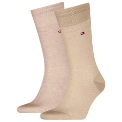 чорапи,мъжки,чорапи,tommy,hilfiger,birdseye,socks,2,pairs,beige,(sand)