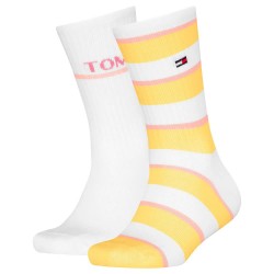 чорапи,детски,чорапи,tommy,hilfiger,colorblock,crew,socks,2,pairs,yellow,(white)