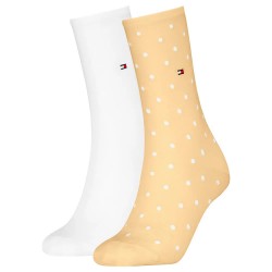 чорапи,дамски,чорапи,tommy,hilfiger,dots,socks,2,pairs,yellow,white,(yellow)