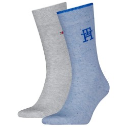 чорапи,мъжки,чорапи,tommy,hilfiger,monogram,nappy,socks,2,pairs,light,blue,(blue,grey)