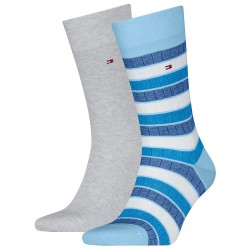 чорапи,мъжки,чорапи,tommy,hilfiger,one,row,colorblock,socks,2,pairs,blue,grey,(light,blue)