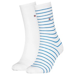 чорапи,дамски,чорапи,tommy,hilfiger,small,stripe,socks,2,pairs,white,blue,(white)