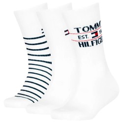 чорапи,детски,чорапи,tommy,hilfiger,sport,breton,crew,socks,3,pairs,tommy,original,(white)