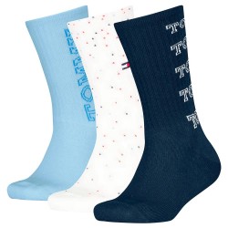 чорапи,детски,чорапи,tommy,hilfiger,sport,multicolor,crew,socks,3,pairs,tommy,original,(white,blue)