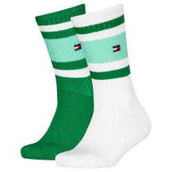 чорапи,детски,чорапи,tommy,hilfiger,sport,stripe,crew,socks,2,pairs,faded,green,(green)