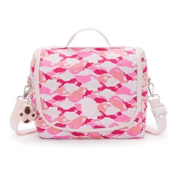 чанта,раници,kipling,new,kichirou,6l,lunch,bag,pink,palm,(pink)