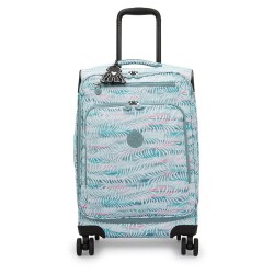 куфари,kipling,new,youri,spin,s,33l,trolley,bag,blue,(palmtree,leaves)