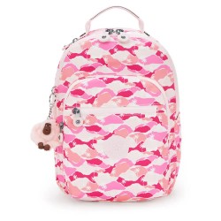 раница,раници,kipling,seoul,s,14l,backpack,pink,palm,(pink)