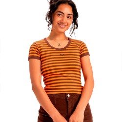 тениска,дамски,тениски,roxy,erjkt04317,t,shirt,orange,(fondue,fudge,bella,stripe,hori)